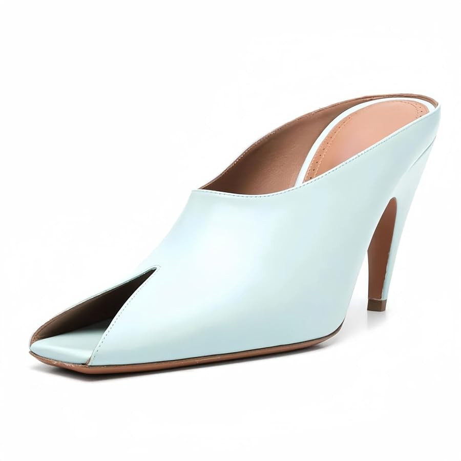 Patent Leather Open Toe Stiletto High Heeled Peep Sandals for Women,Women's Open Pointed Toe Mini... | Amazon (US)