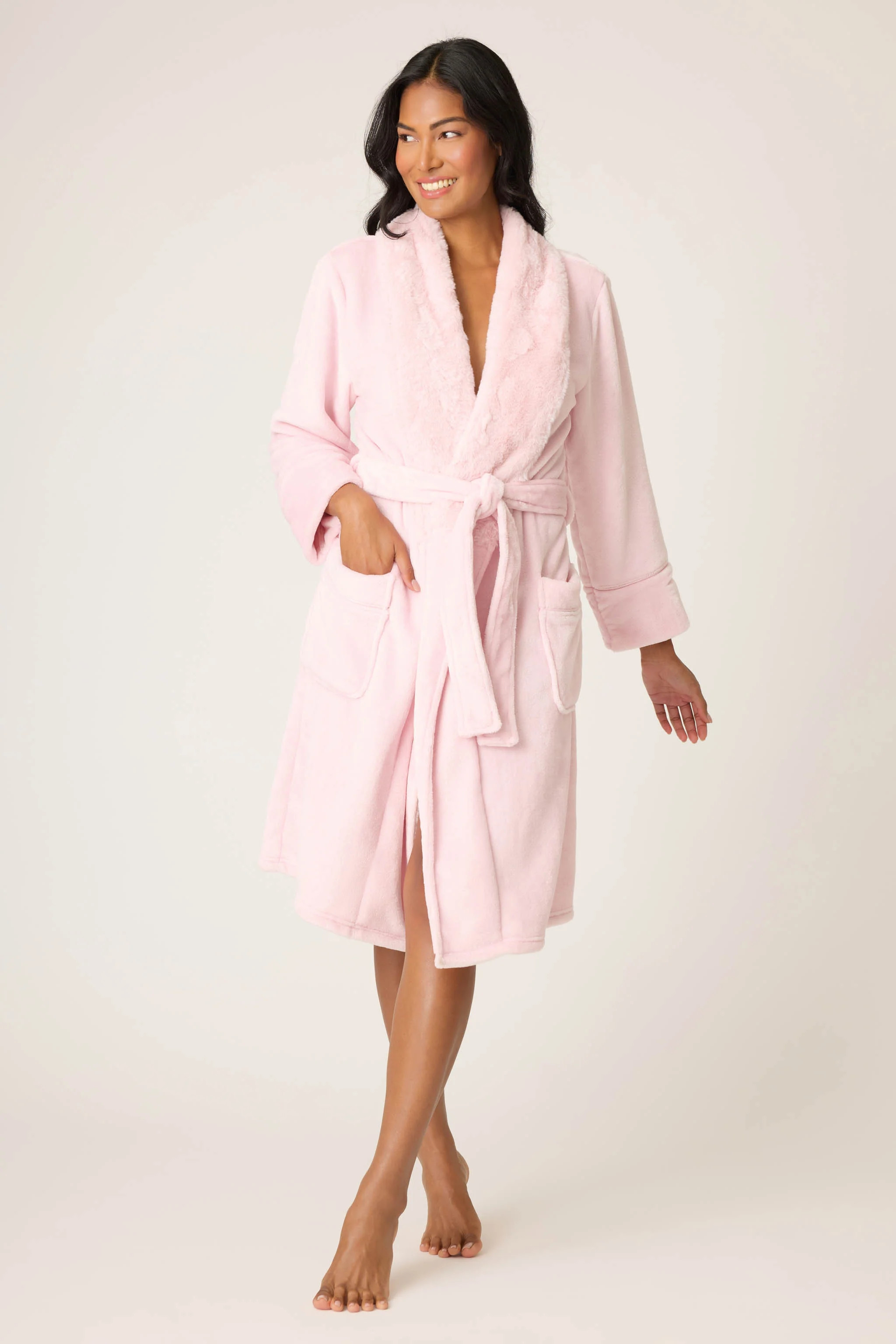 Luxe Plush Solid Pink Robe | PJ Salvage