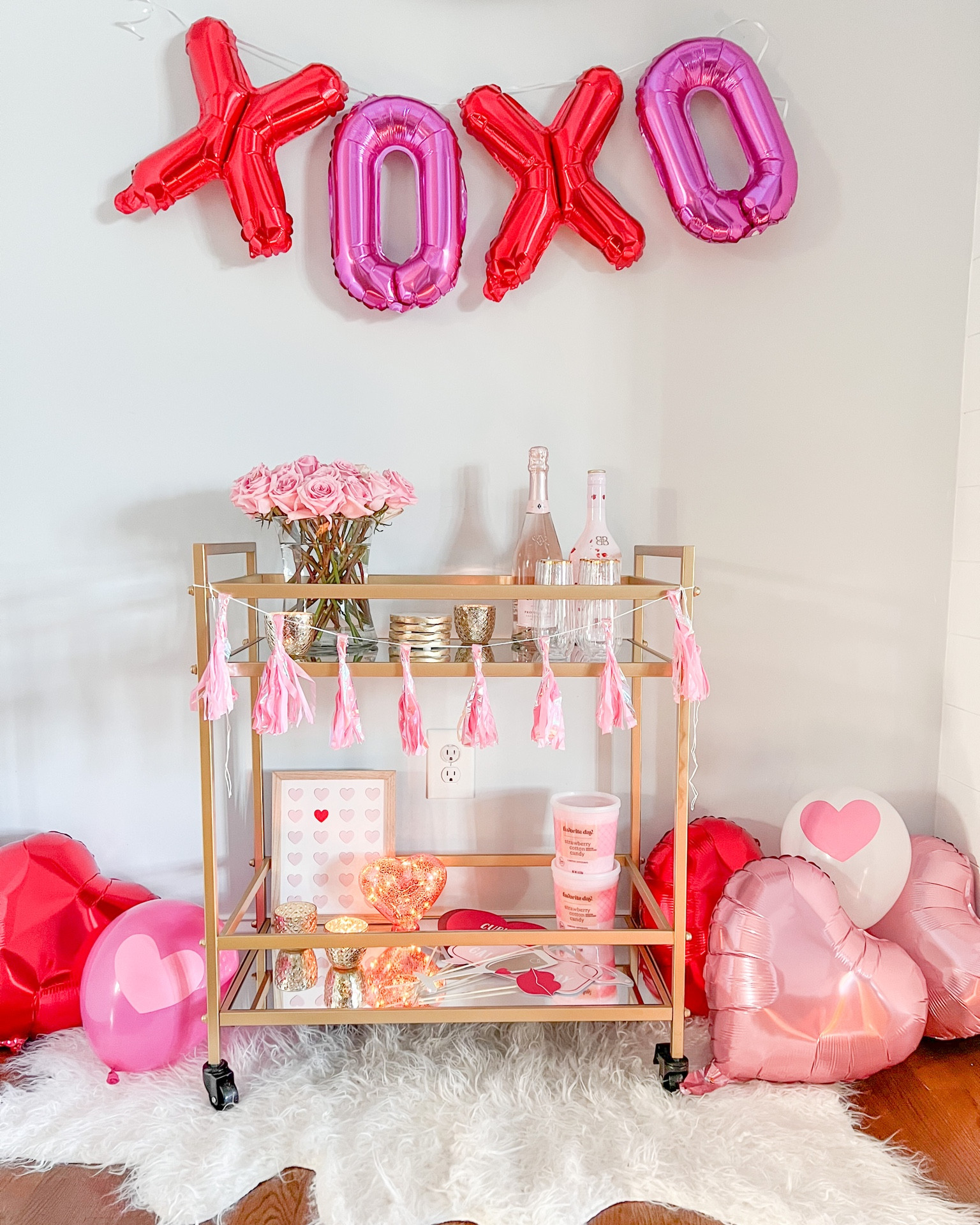 Valentines Day bar cart! This was so much fun to put together. 💖

#LTKSeasonal #LTKstyletip #LTKhome
