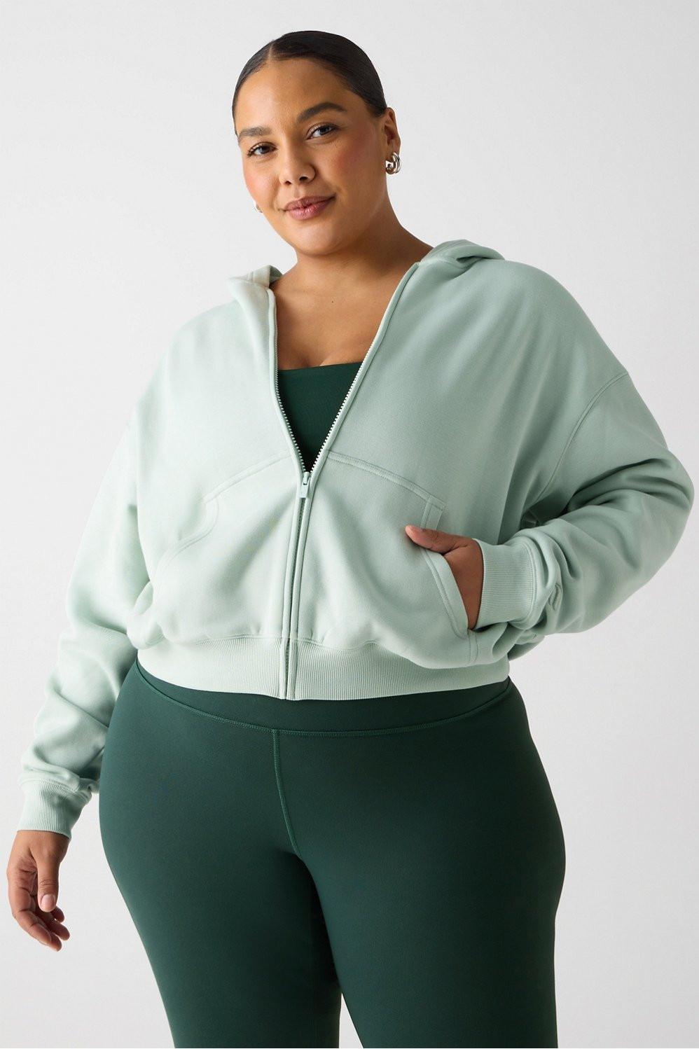 Cozy Fleece Full Zip Hoodie | Fabletics