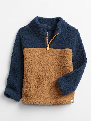 babyGap Sherpa Quarter-Zip Sweatshirt | Gap Factory