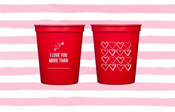 Valentines party decor Valentines party cups Valentines | Etsy | Etsy (US)