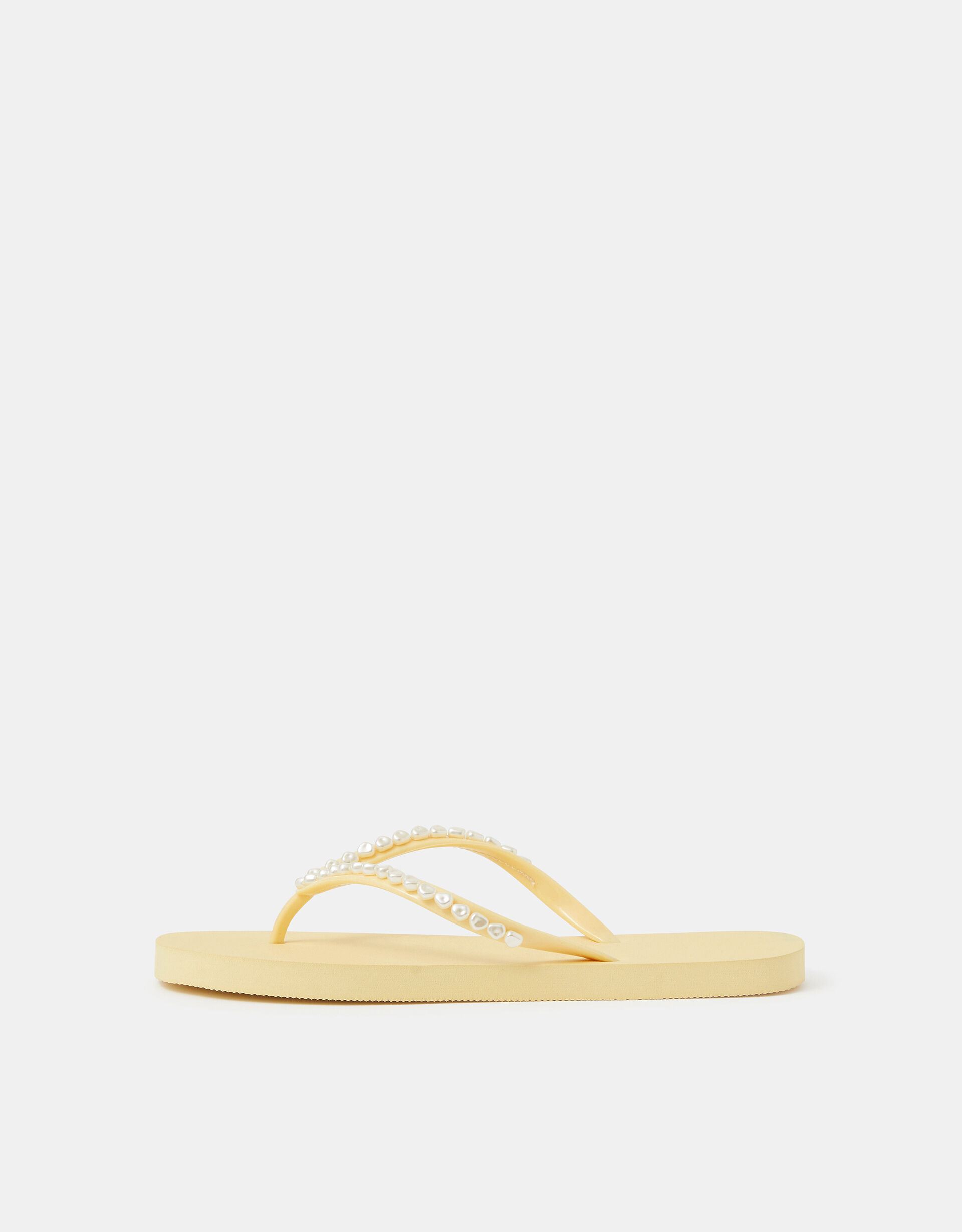 Pearl Flip Flops Yellow | Accessorize (Global)