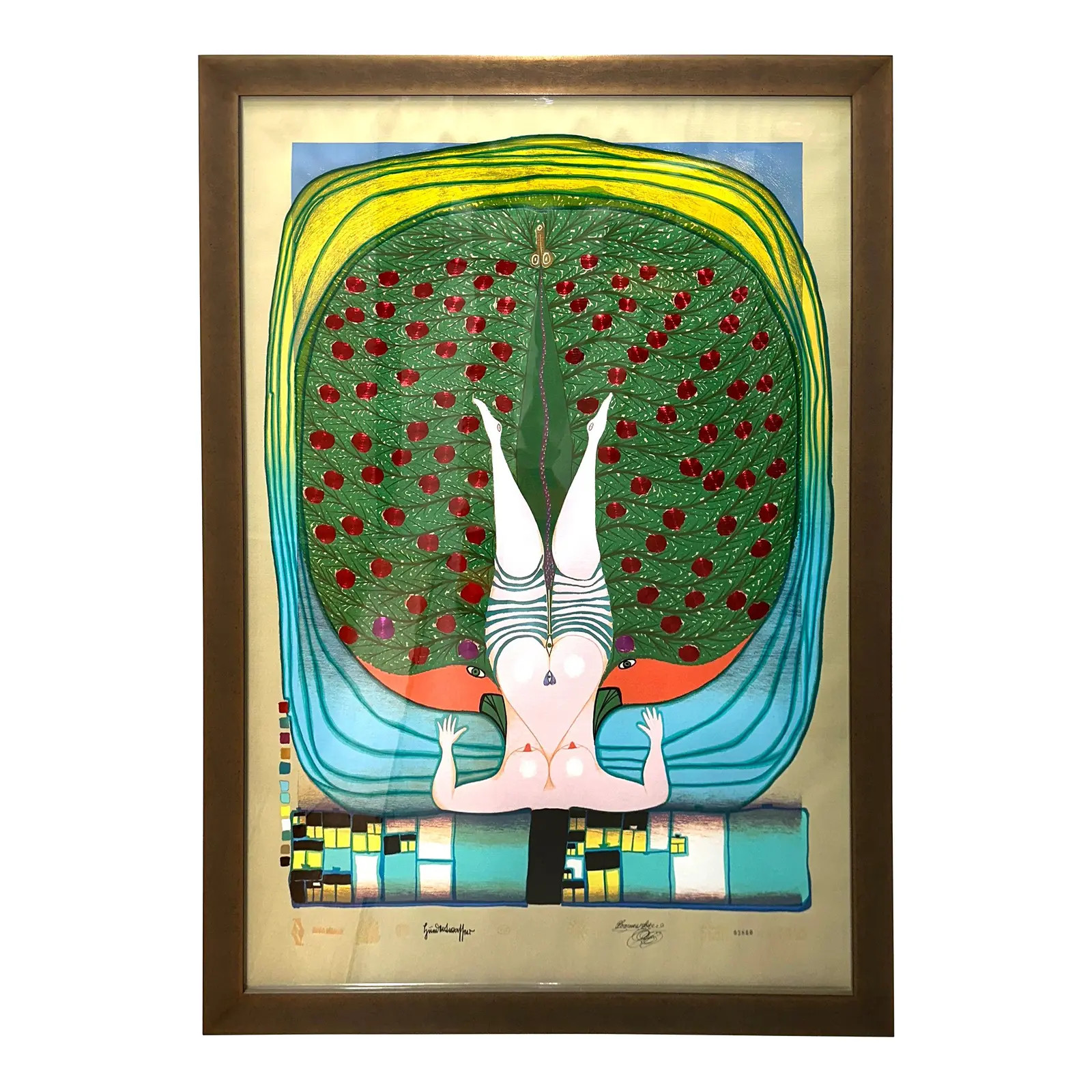 Friedensreich Hundertwasser Silkscreen Collage 1972 Homage Schroeder Sonnenstern | Chairish