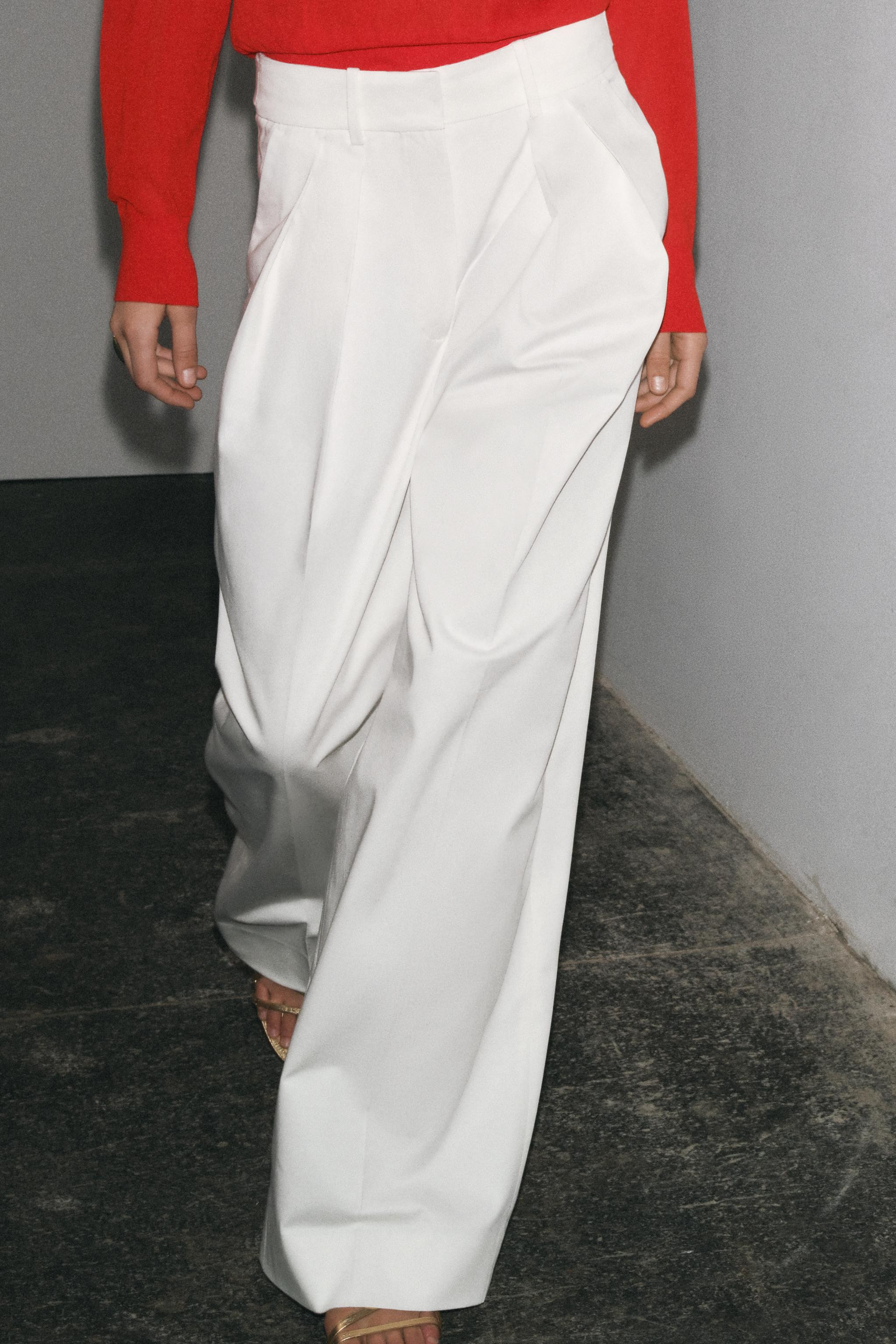 ZW COLLECTION TWILL DARTED TROUSERS | Zara UK