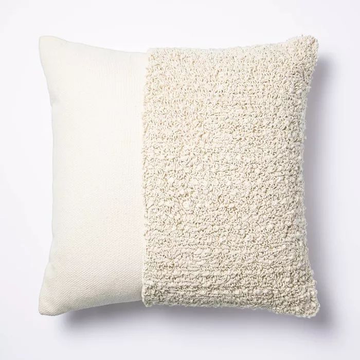 Tufted Square Throw Pillow Taupe - Threshold™ designed with Studio McGee | Target
