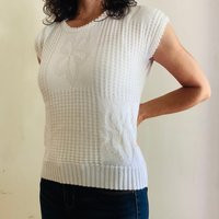 New 80's Sweater, White Off White, 1980's Light Weight, Short Sleeves, Size Small | Etsy (US)