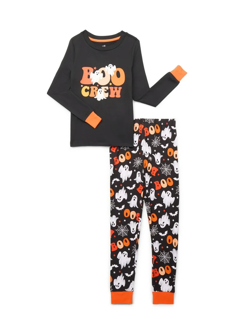 Halloween Unisex Kids Matching Family Pajama Set from Way to Celebrate, 2-Piece, Sizes 6-12 | Walmart (US)