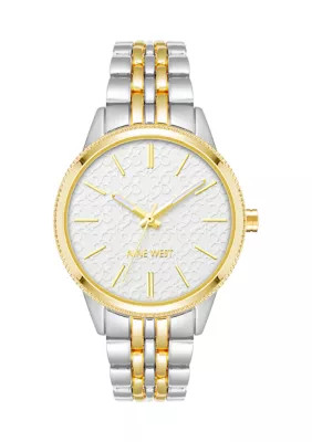 Nine West Women's Metal Link Bracelet Watch, 18 in | Belk