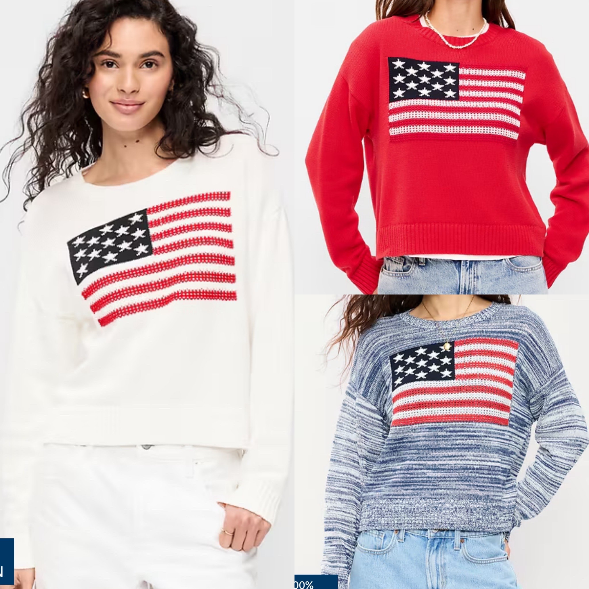 50% off flag sweaters at old navy! 
