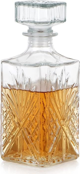 MDLUU Glass Decanter with Airtight Stopper, 750ML/25.3OZ Liquor Decanter Bottle for Wine, Whiskey... | Amazon (US)