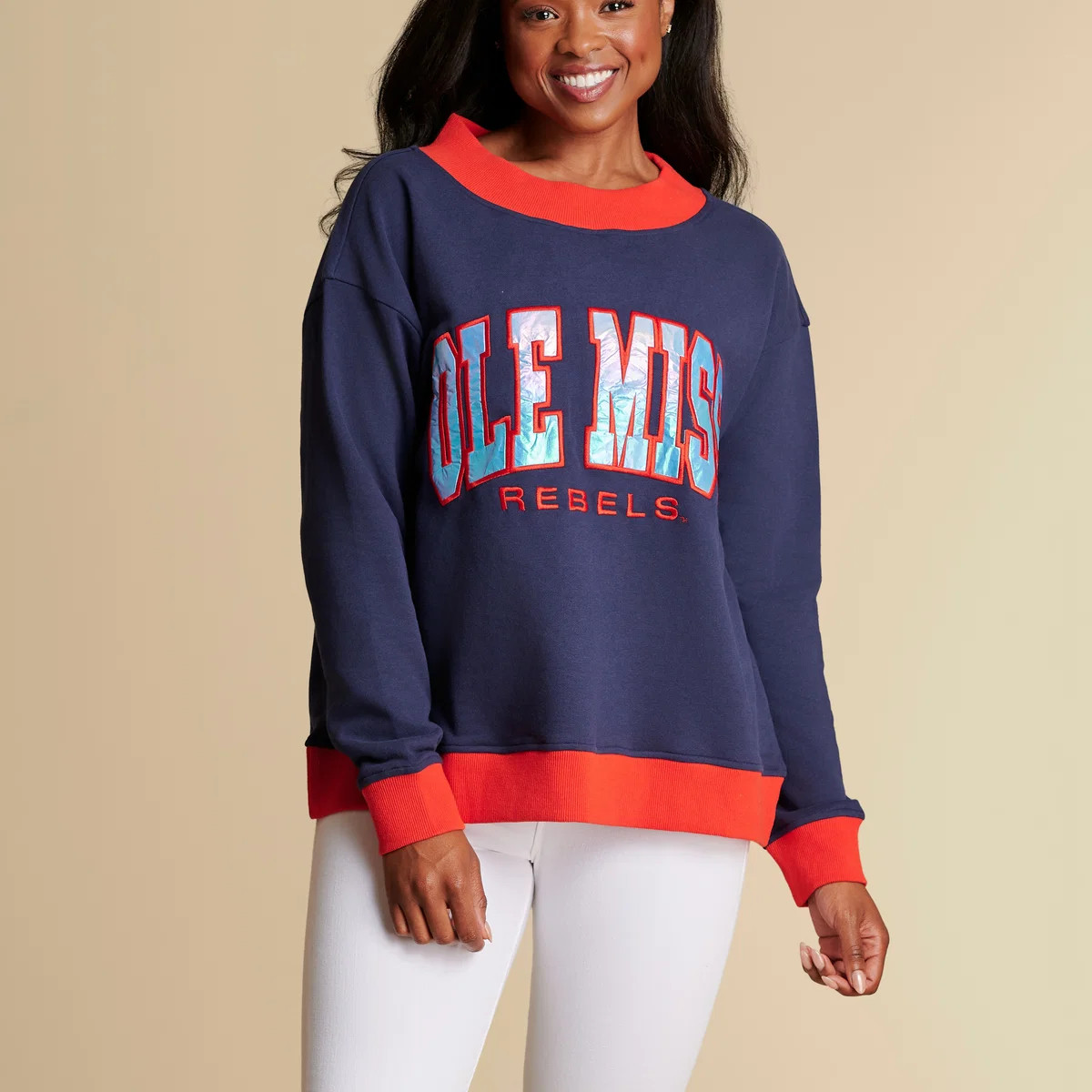 The Captain Mockneck Pullover | Ole Miss | Stewart Simmons