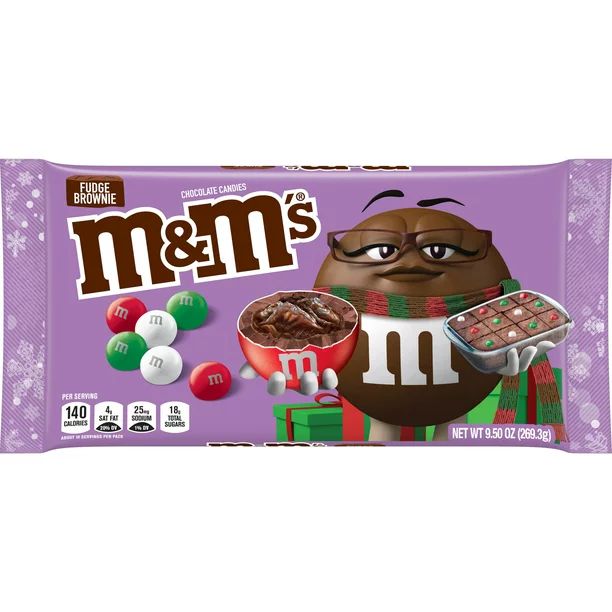 M&M'S Fudge Brownie Chocolate Holiday Candy 9.5oz | Walmart (US)