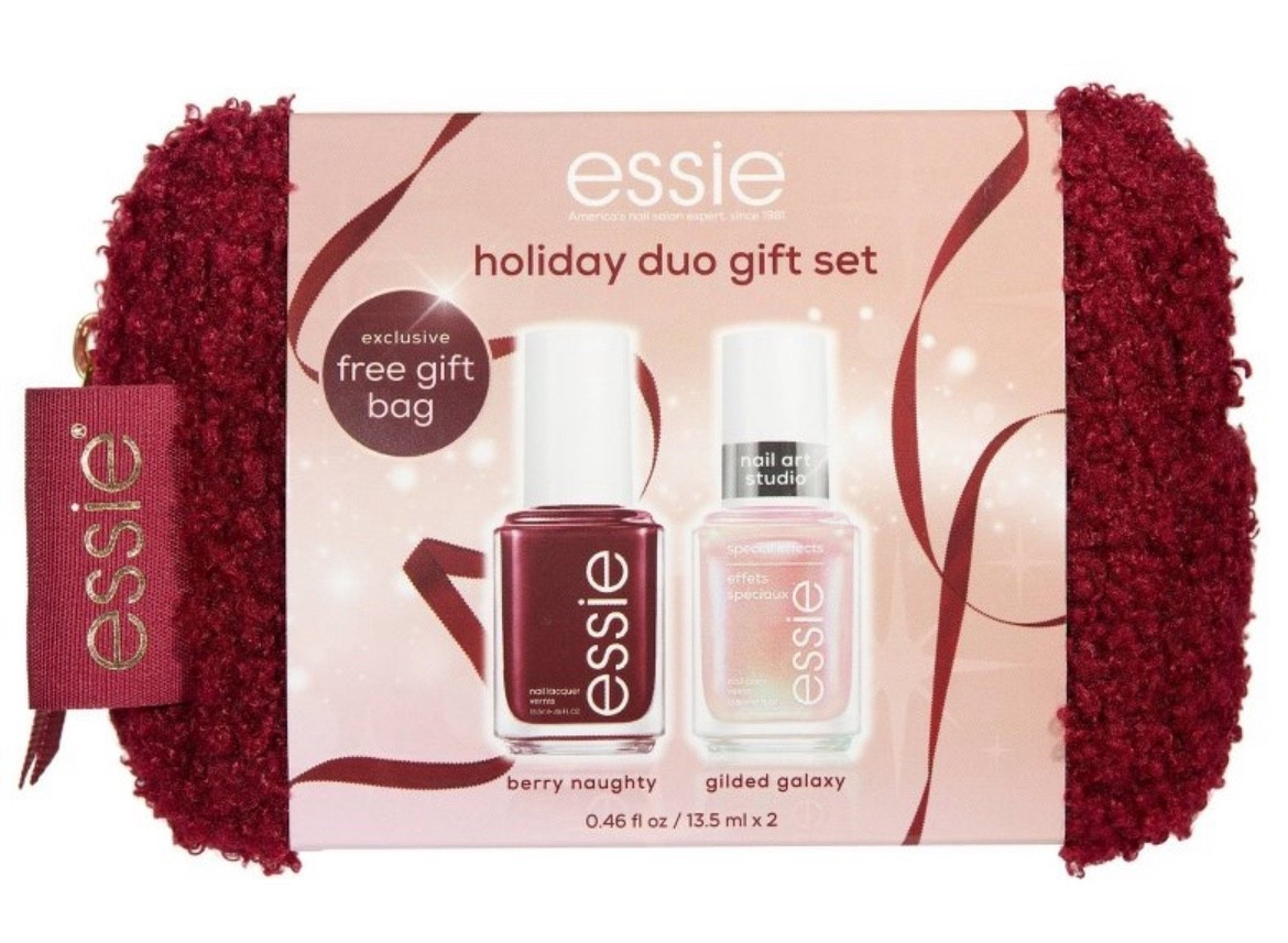 I paint my nails at home and LOVE Essie Nail Polish since it’s made with cleaner ingredients and holds up really well! This two piece holiday set that comes with the cutest beauty case is down to only $14 right now at Target! Excellent price - only time it’s been on sale since launching 💅 

#LTKBeauty #LTKSaleAlert #LTKGiftGuide