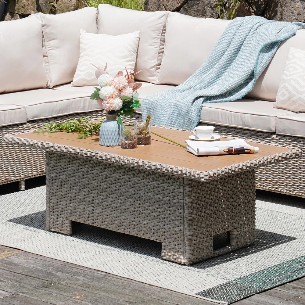 Cayha Rectangular 51.18'' L x 26.67'' W Lift Top Outdoor Coffee Table | Wayfair North America
