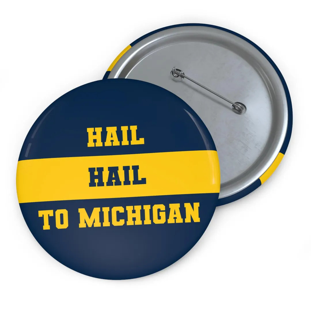 Hail Hail to Michigan Button Pin - Etsy | Etsy (US)