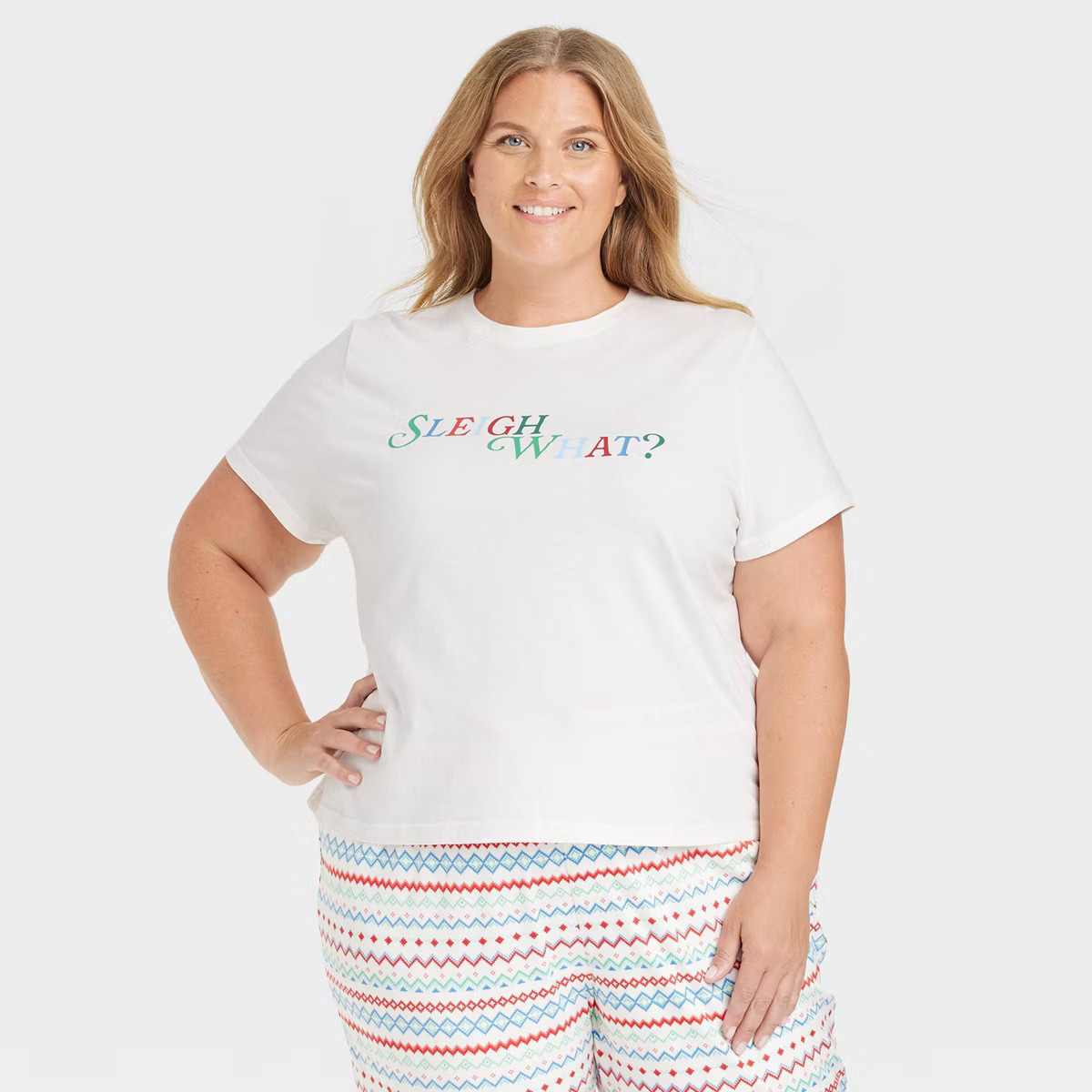 Women's "Sleigh What?" Holiday Matching Family Pajama T-Shirt - Wondershop™ White | Target