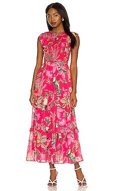 Banjanan Iris Dress in Woden Hedgerow Paradise Pink from Revolve.com | Revolve Clothing (Global)