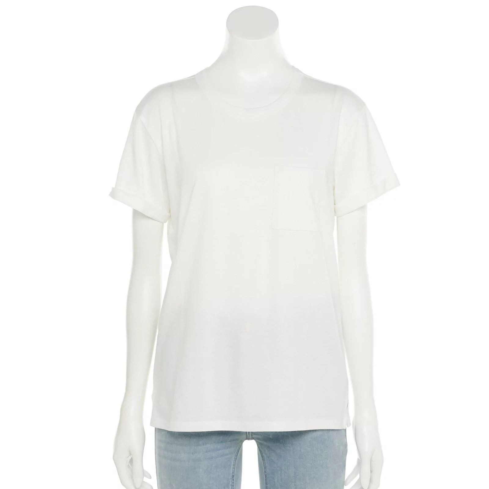 Women's SONOMA Goods for Life Girlfriend Tee, Size: Medium, White | Kohl's