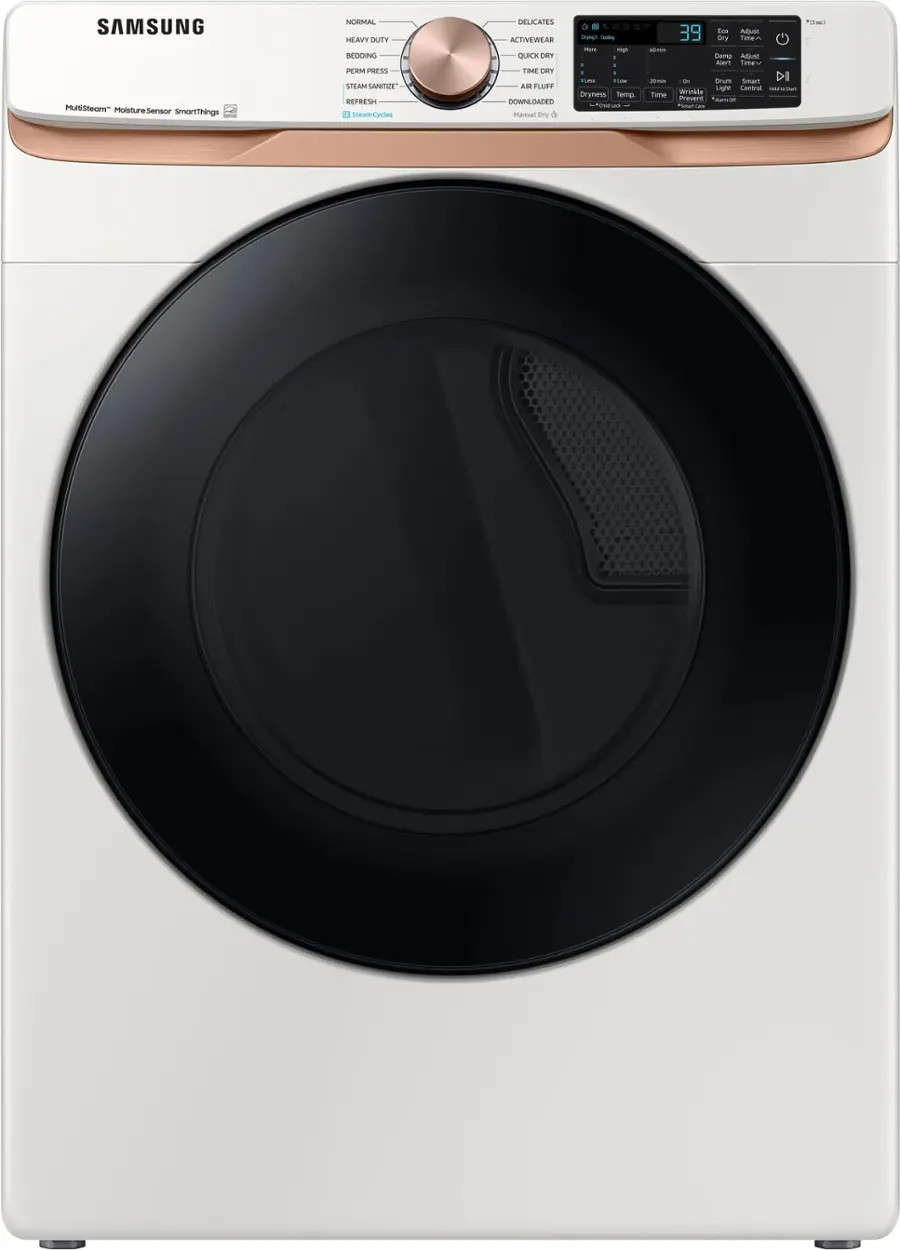 Samsung - 7.5 Cu. Ft. Stackable Smart Electric Dryer with Steam and Sensor Dry - Ivory | Best Buy U.S.
