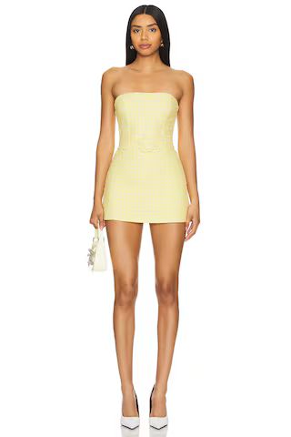 Amanda Uprichard x REVOLVE Fae Romper in Yellow Tweed from Revolve.com | Revolve Clothing (Global)