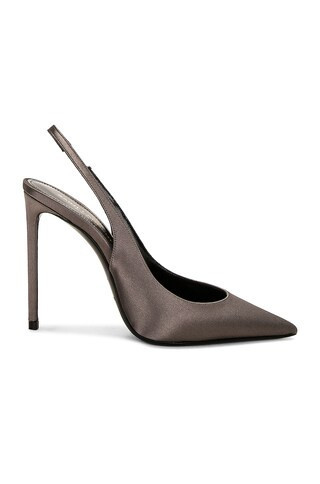 Saint Laurent Zoe Slingback Pump in Grey | FWRD 
