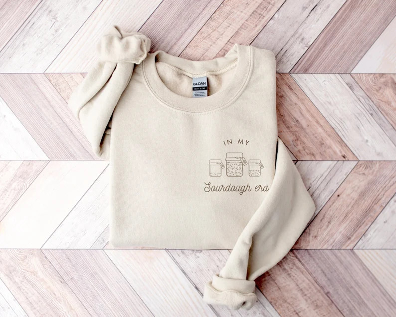 In My Sourdough Era Sweatshirt Sourdough Starter Bread Baker Shirt Baking Gift Women's Sweatshirt... | Etsy (US)