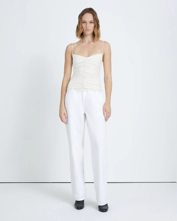 Ruched Cami in White | 7 For All Mankind