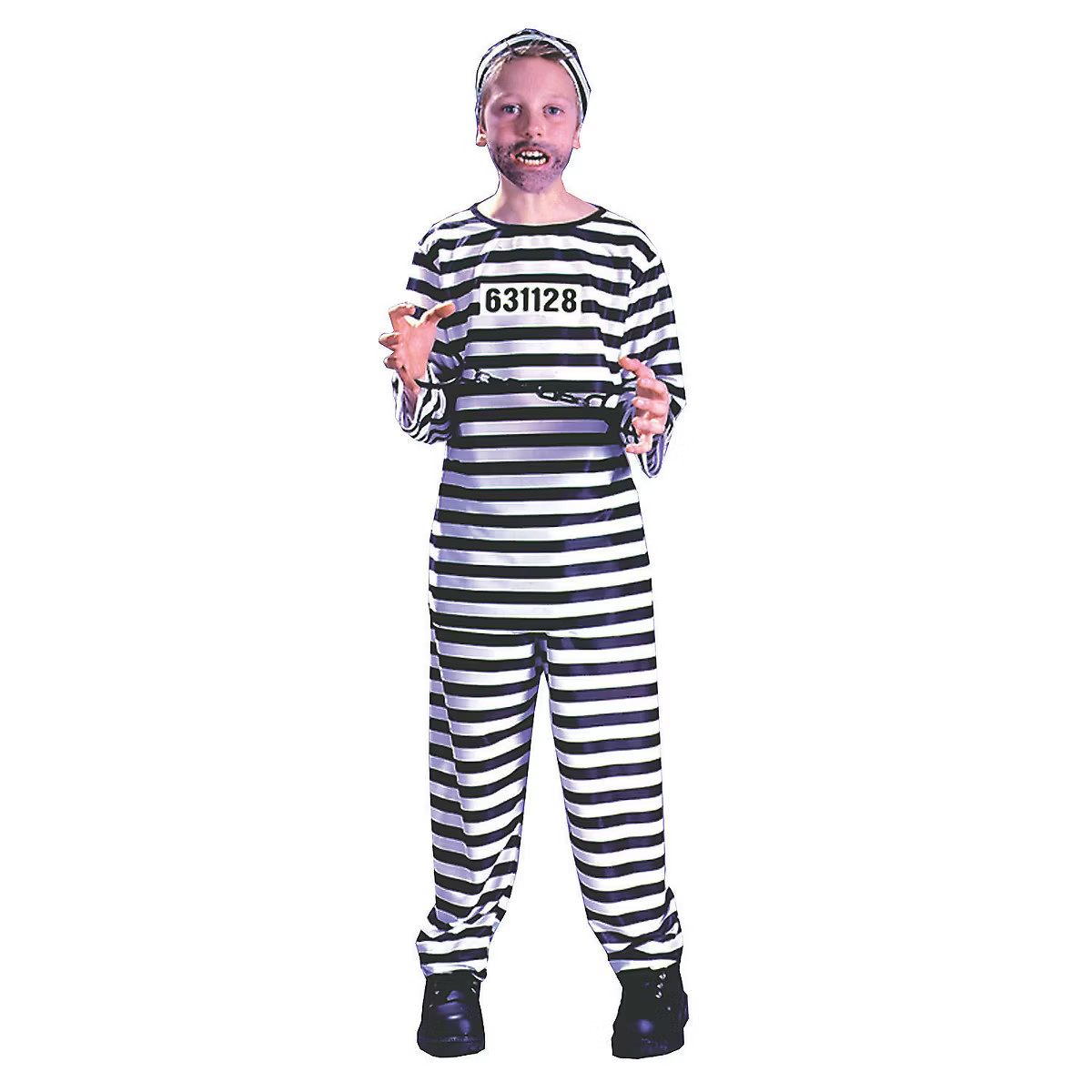 Fun World Boys' Jailbird Costume - Size 8-10 - Black/White | Target