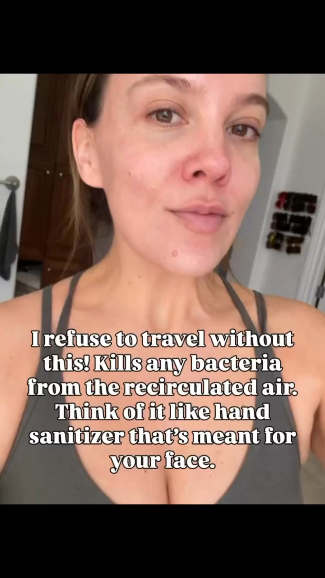 My travel holy grail product.

travel hack, beauty find, skincare routine, antibacterial spray, cleansing face mist, skincare essentials, fresh skin, travel beauty essentials