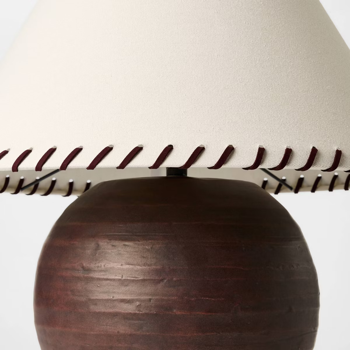 Large Earthy Table Lamp with Whipstitch Shade - Threshold™ designed with Studio McGee | Target