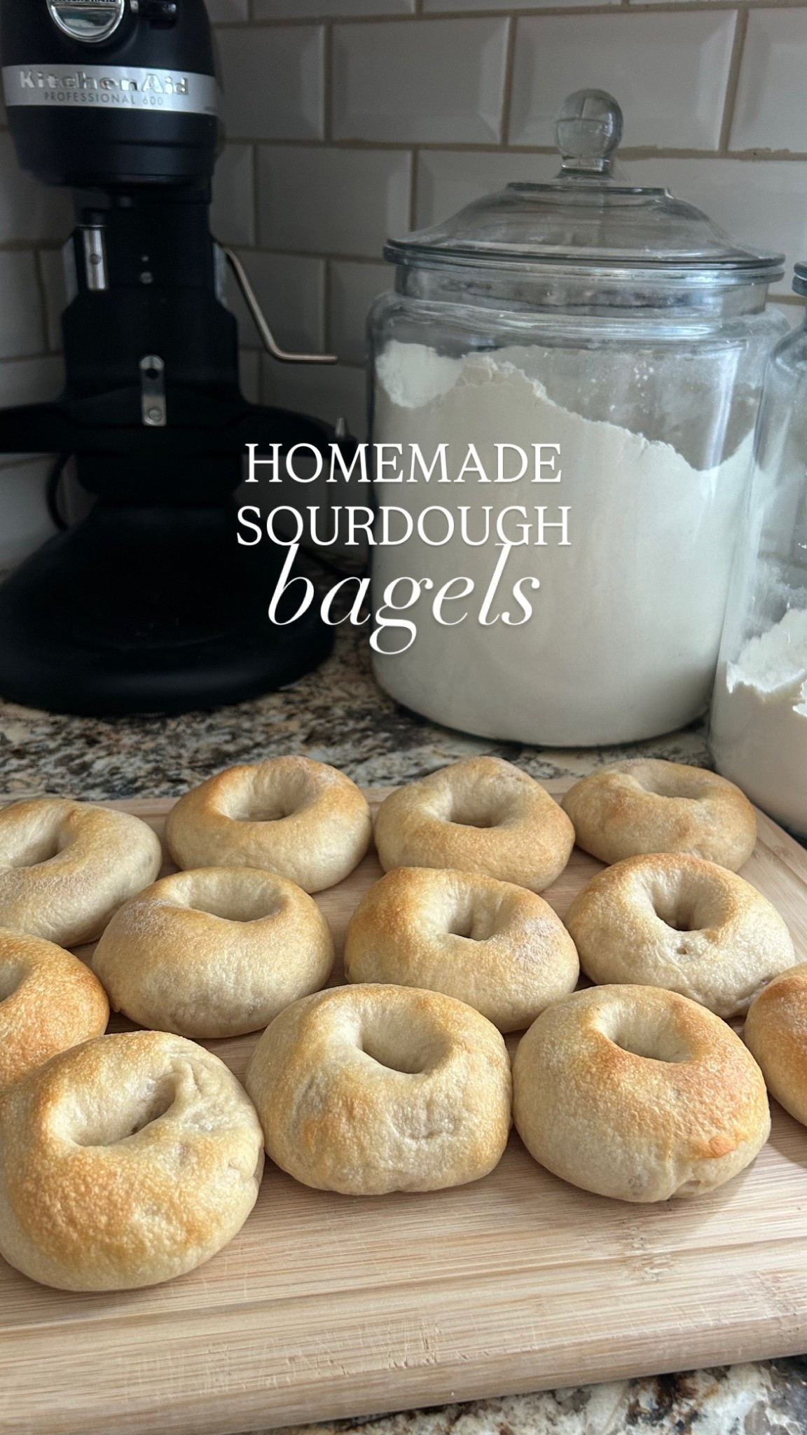 I have finally nailed my Homemade Sourdough Bagels and I can’t stop making them!

My @kitchenaid Mixer makes it so easy to whip them up so quickly! 

I also love my giant flour jars because flour doesn’t last long around here 😂

#LTKHome #LTKFamily