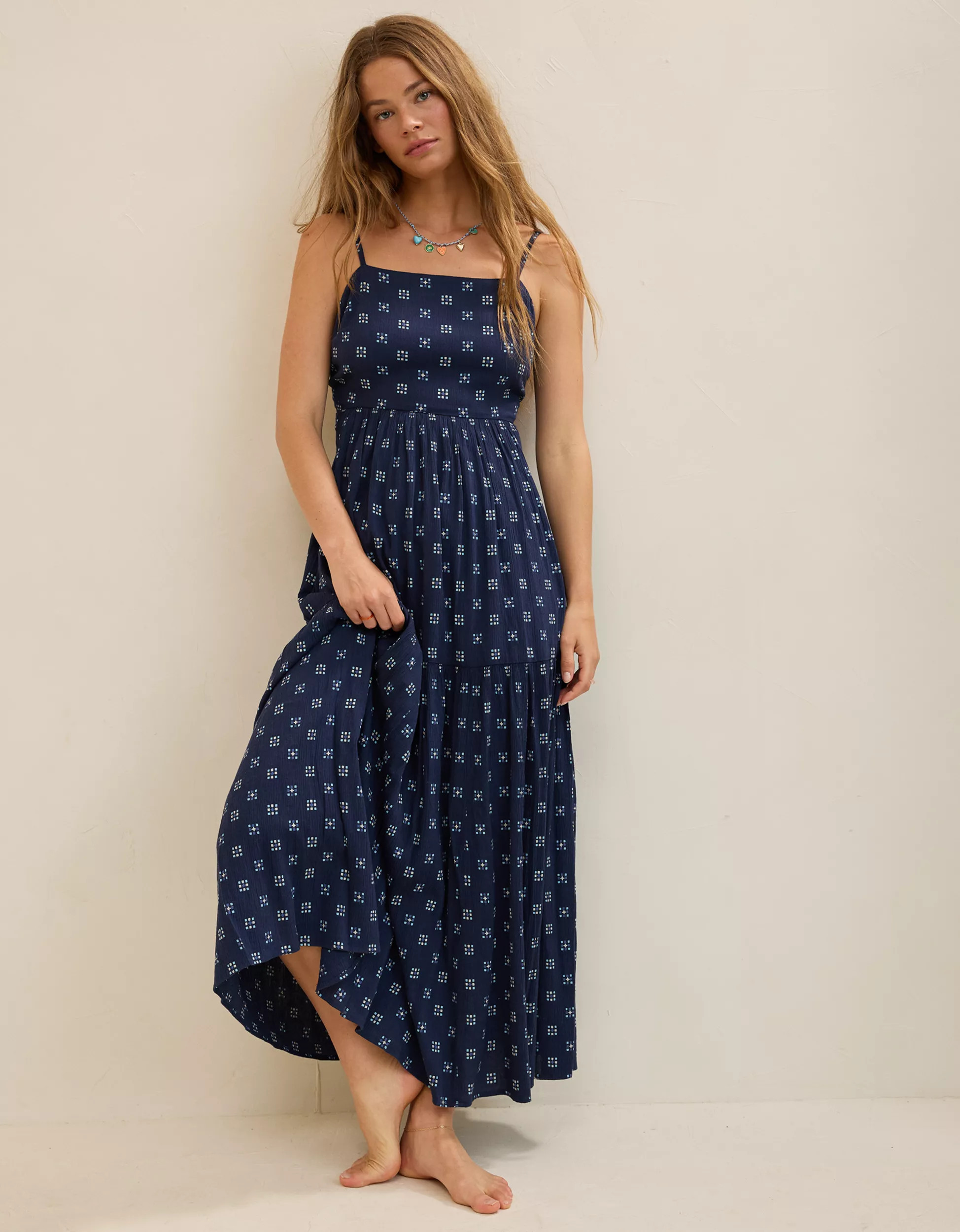 Aerie On-The-Down-Low Back Dress | Aerie