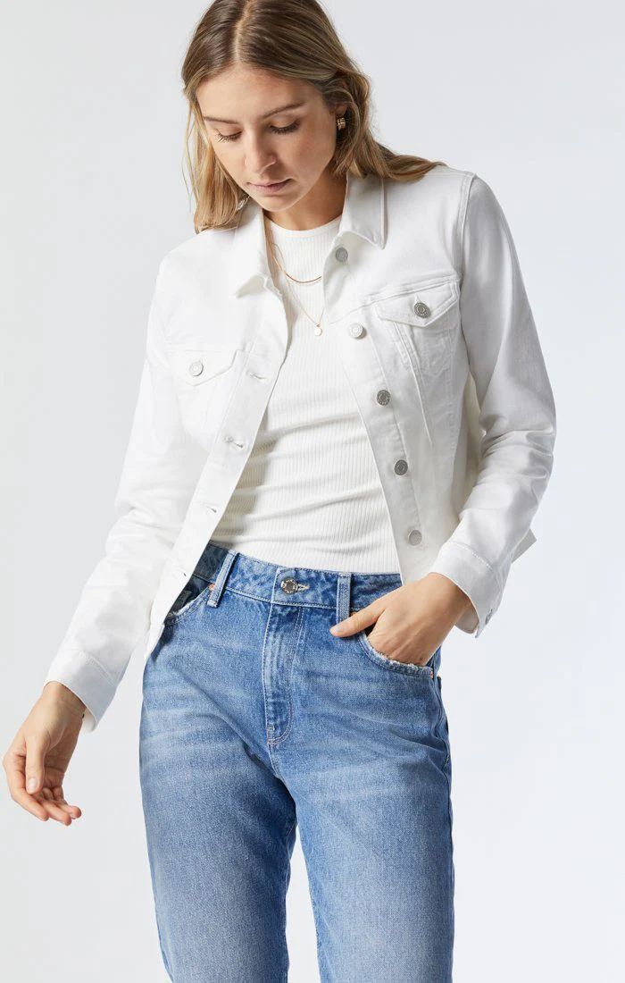 Mavi Women's Samantha Jacket In Double White Supersoft | Mavi CA