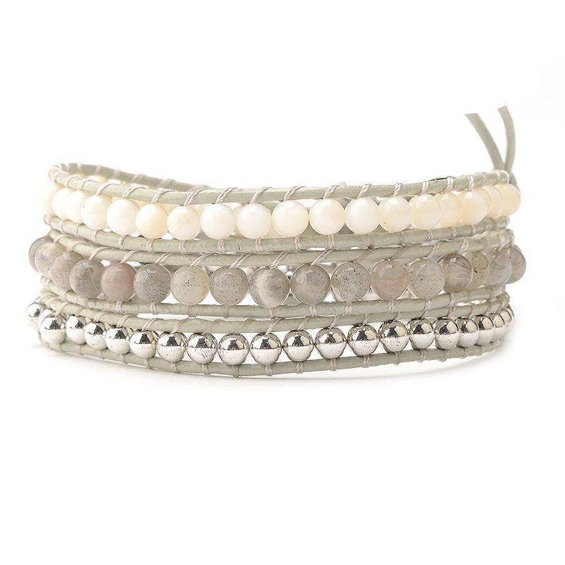 Gray Stones with Silver Accent on Gray | Victoria Emerson