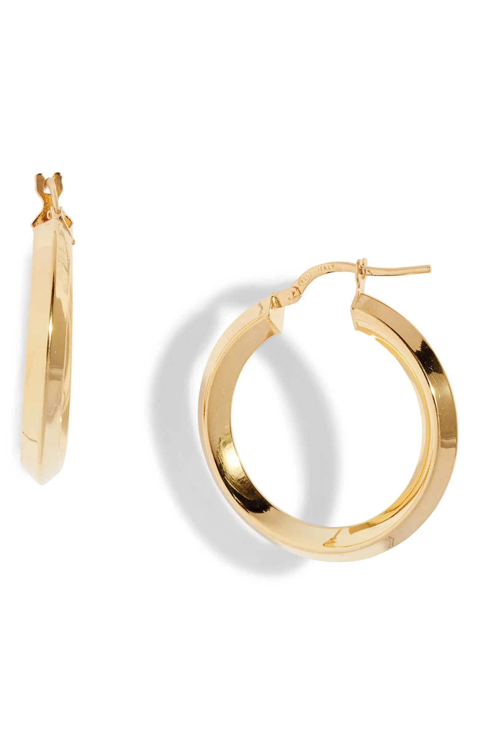 Argento Vivo Sterling Silver Knife Edge Hoop Earrings | Nordstrom | Nordstrom