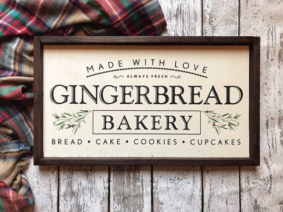 Gingerbread Bakery Sign | Etsy (US)