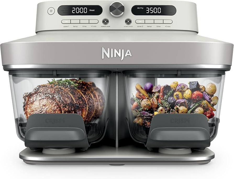 Ninja Crispi DualZone 6-in-1 Glass Air Fryer | With Nontoxic, 2x 4qt Containers & Lids | Microwav... | Amazon (US)