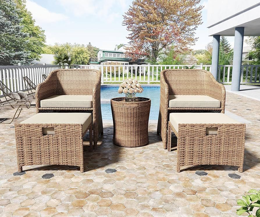 Esmlada outdoor patio wicker furniture set | Amazon (US)