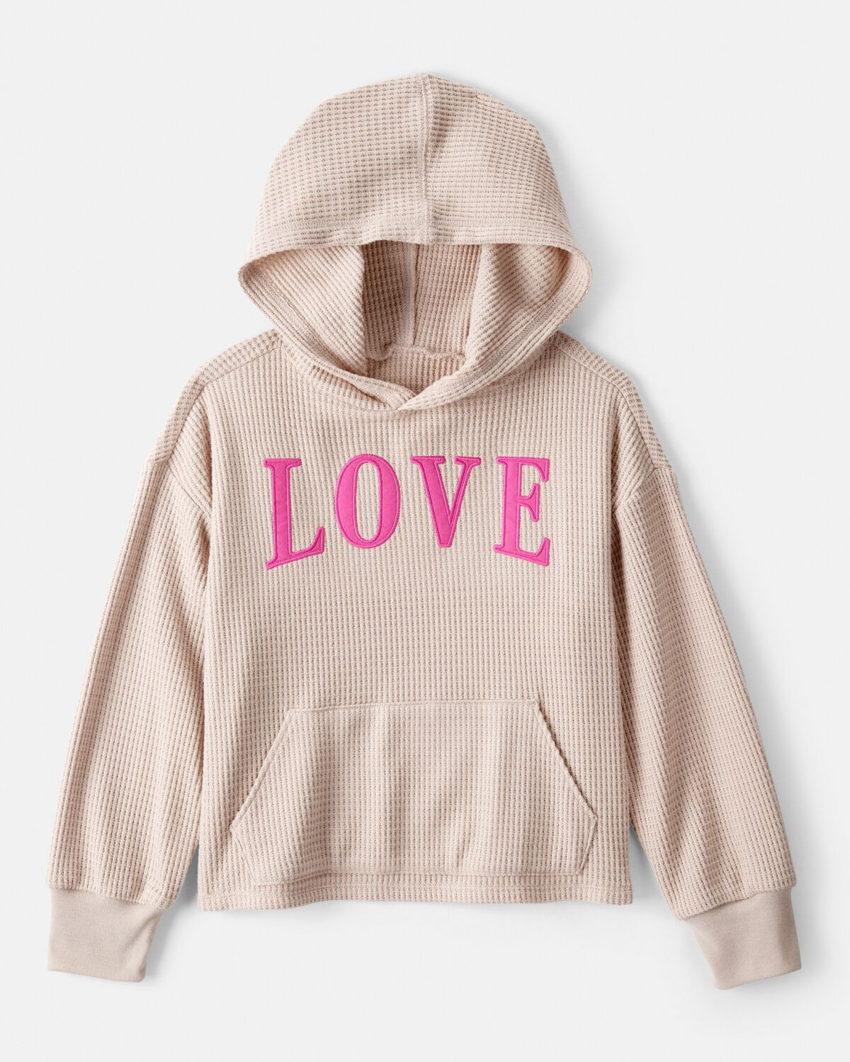 Girls Love Thermal Hooded Top - Brown | Carter's Inc