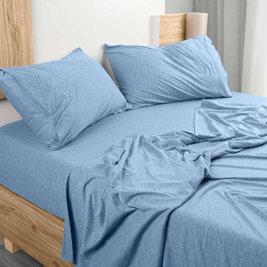 Utopia Bedding Bed Linen Set- Jersey Knit Sheets 4 Pieces Set- Cotton Jersey Sheets Soft Stretchy... | Amazon (US)