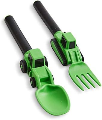 Dinneractive Utensil Set for Kids – Construction Themed Fork and Spoon for Toddlers and Young C... | Amazon (US)