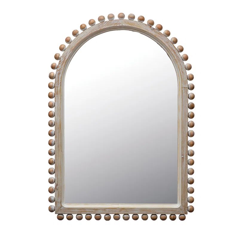 Wood Ball Framed Arched Wall Mirror | Wayfair North America