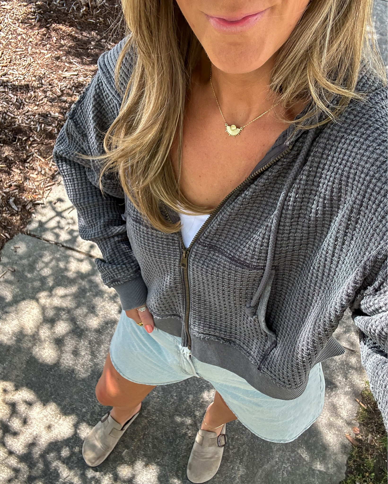 Today’s ootd - pretty much all of it is on sale!

Large tank (has built in bra) large hoodie, 30 curve love shorts, 11 mules 

#LTKOver40 #LTKMidsize #LTKSaleAlert