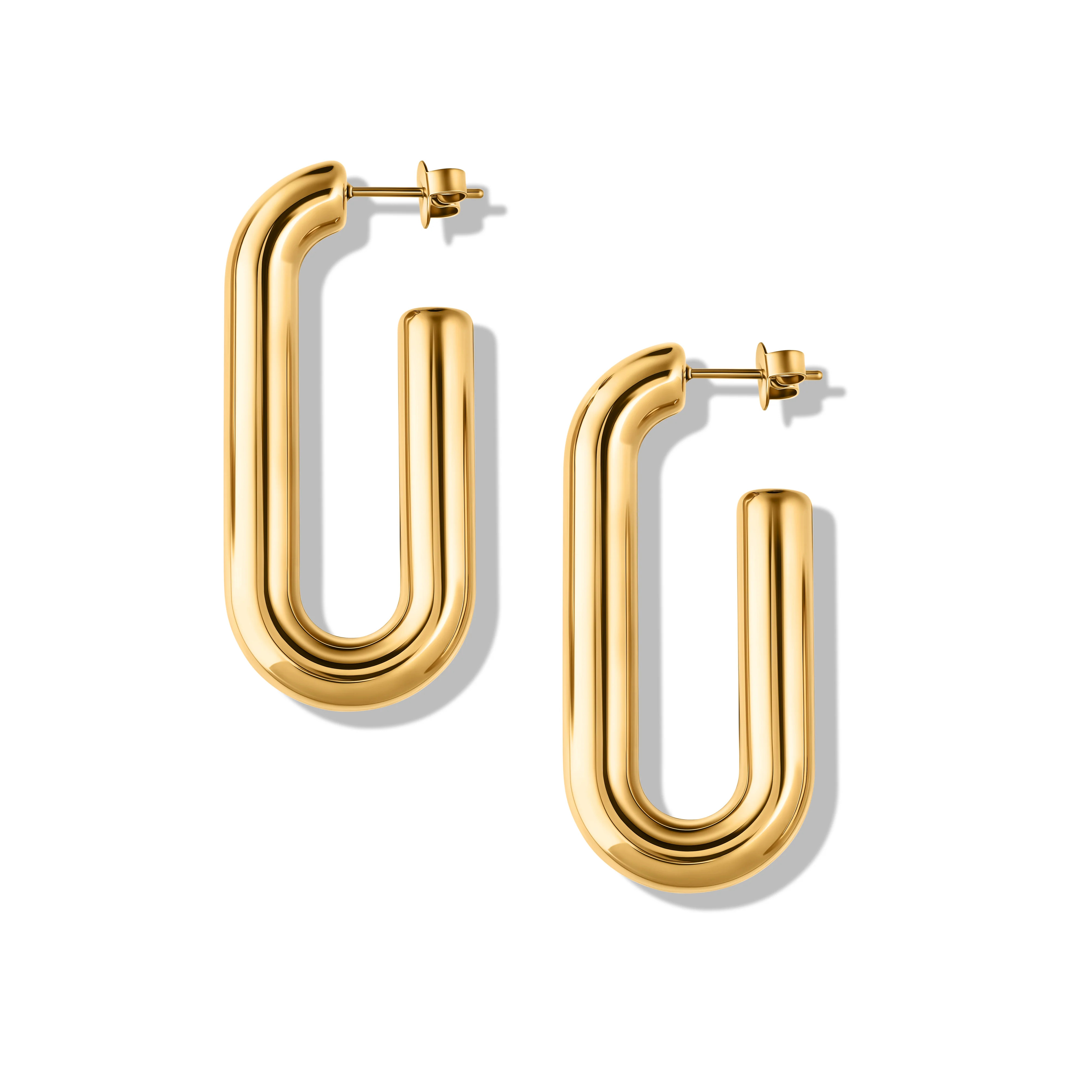 Link Hoops | Garnished in Gold