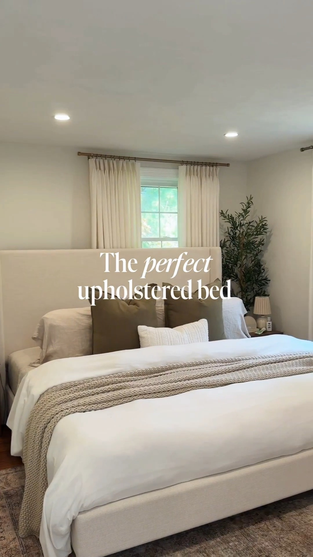 Could not wait to buy this beautiful upholstered bed when we moved into our house 🤩 Timeless designer looks without an insane price tag!@Wayfair @Quince
