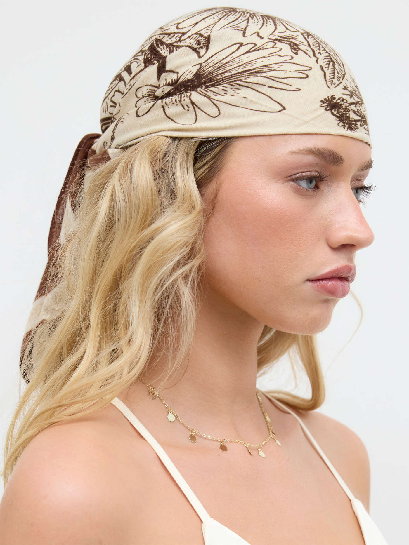 Cotton FLORAL SQUARE HEADSCARF For Picnic Vacation | Cider