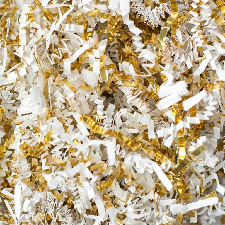 Paper Shred, White and Gold, 3 oz, Graduation by Way To Celebrate | Walmart (US)