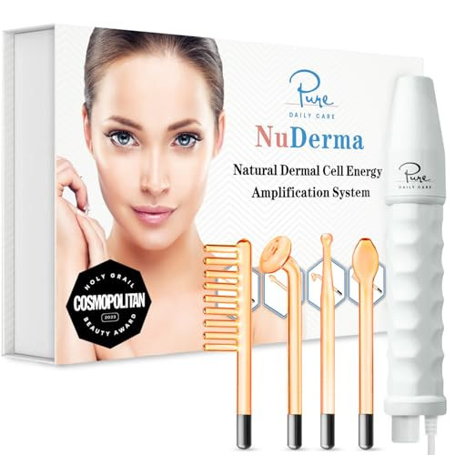 Pure Daily Care NuDerma Handheld Skin Therapy Wand Machine w/Neon – Anti-Aging - Skin Tightening - Wrinkle Reducing - Dark Circles – Clarifying - Hair & Scalp Stimulator | Amazon (US)