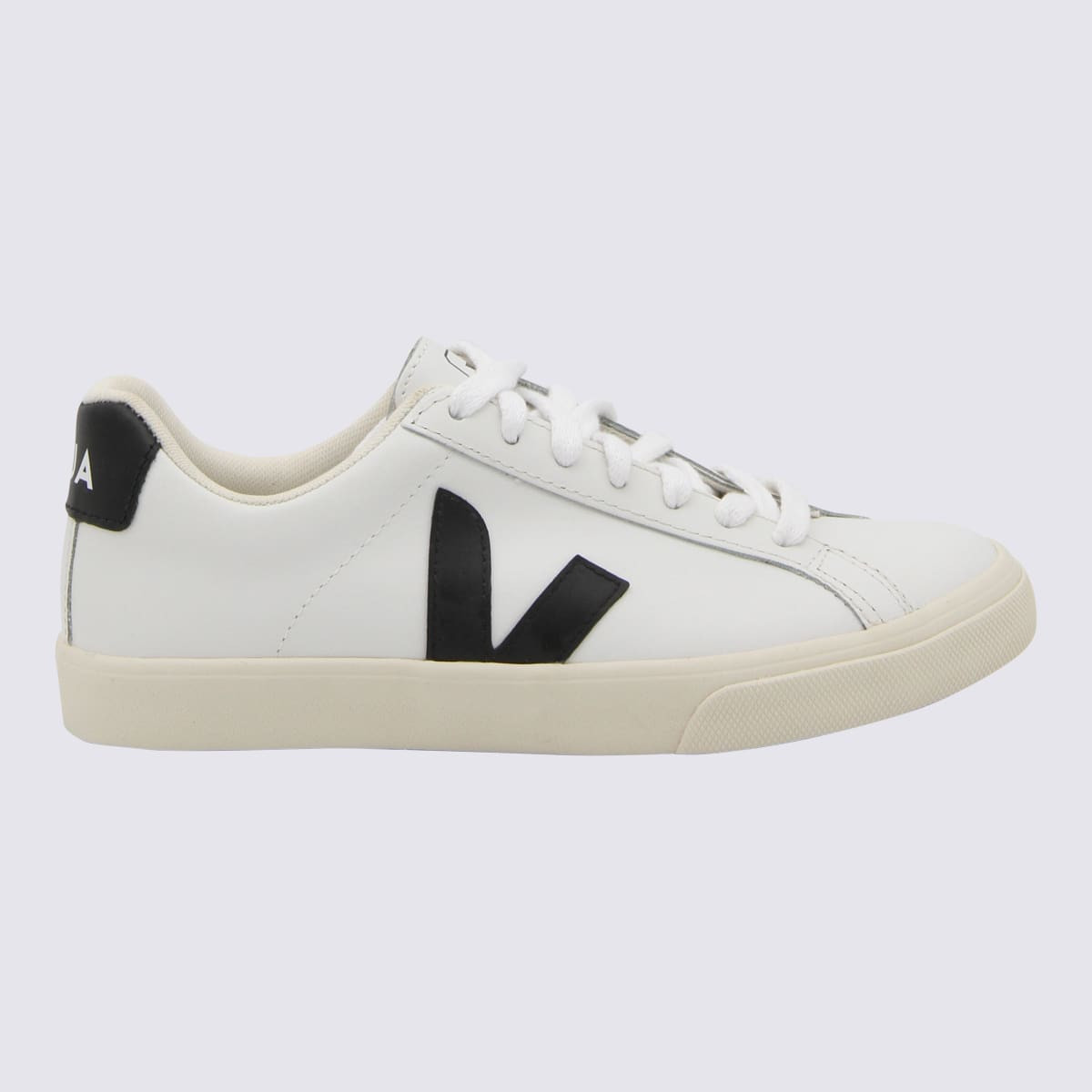 Veja Extra White And Black Leather Esplar Sneakers | Italist.com US